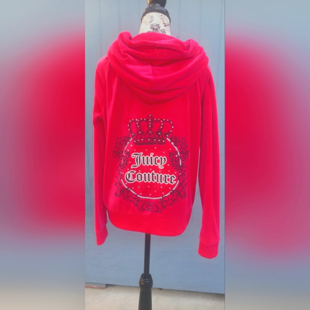 Juicy Couture Velour Zip Up Track Jacket